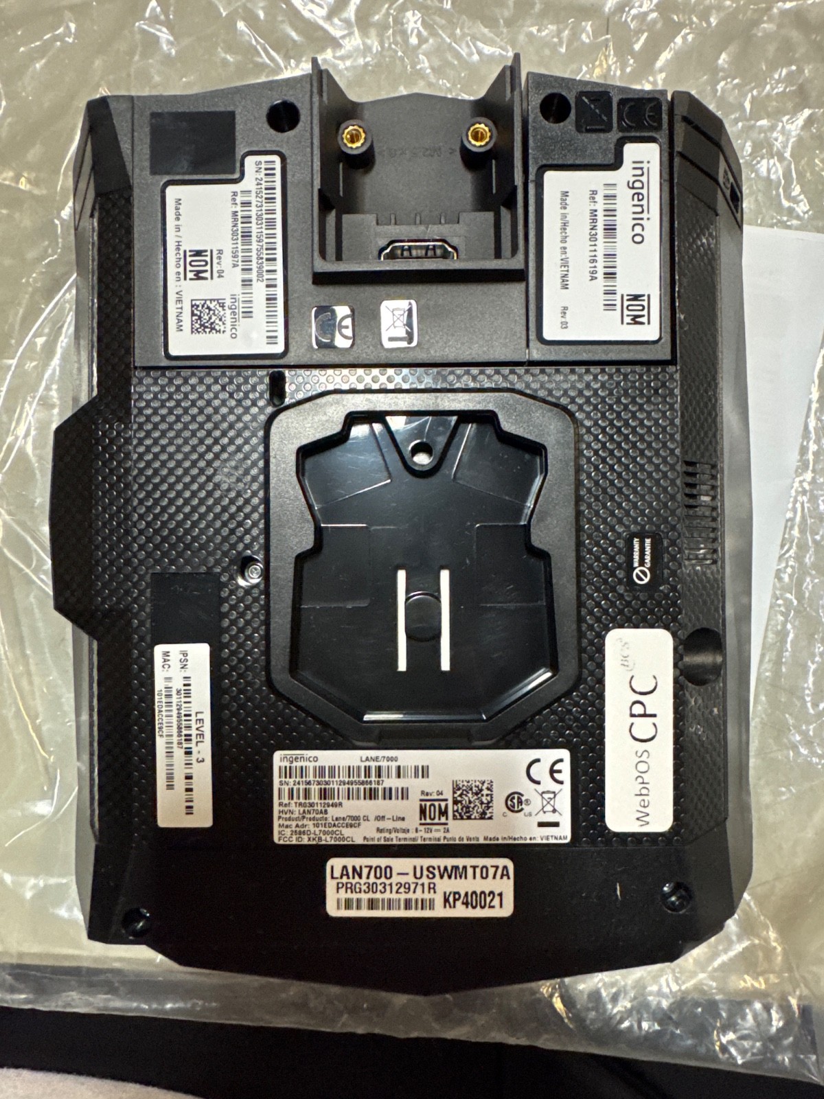 Ingenico Lane 7000 5″ Contactless POS Credit Card Payment Terminal Reader