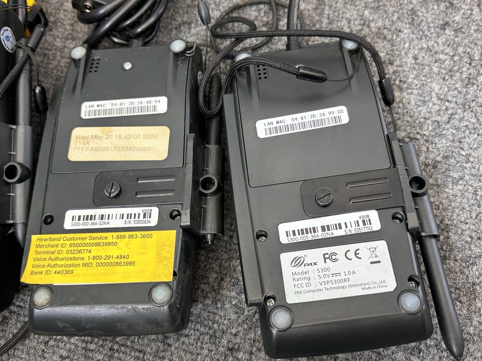 (LOT OF 4) PAX S300 Credit Card Terminal UNTESTED AS-IS