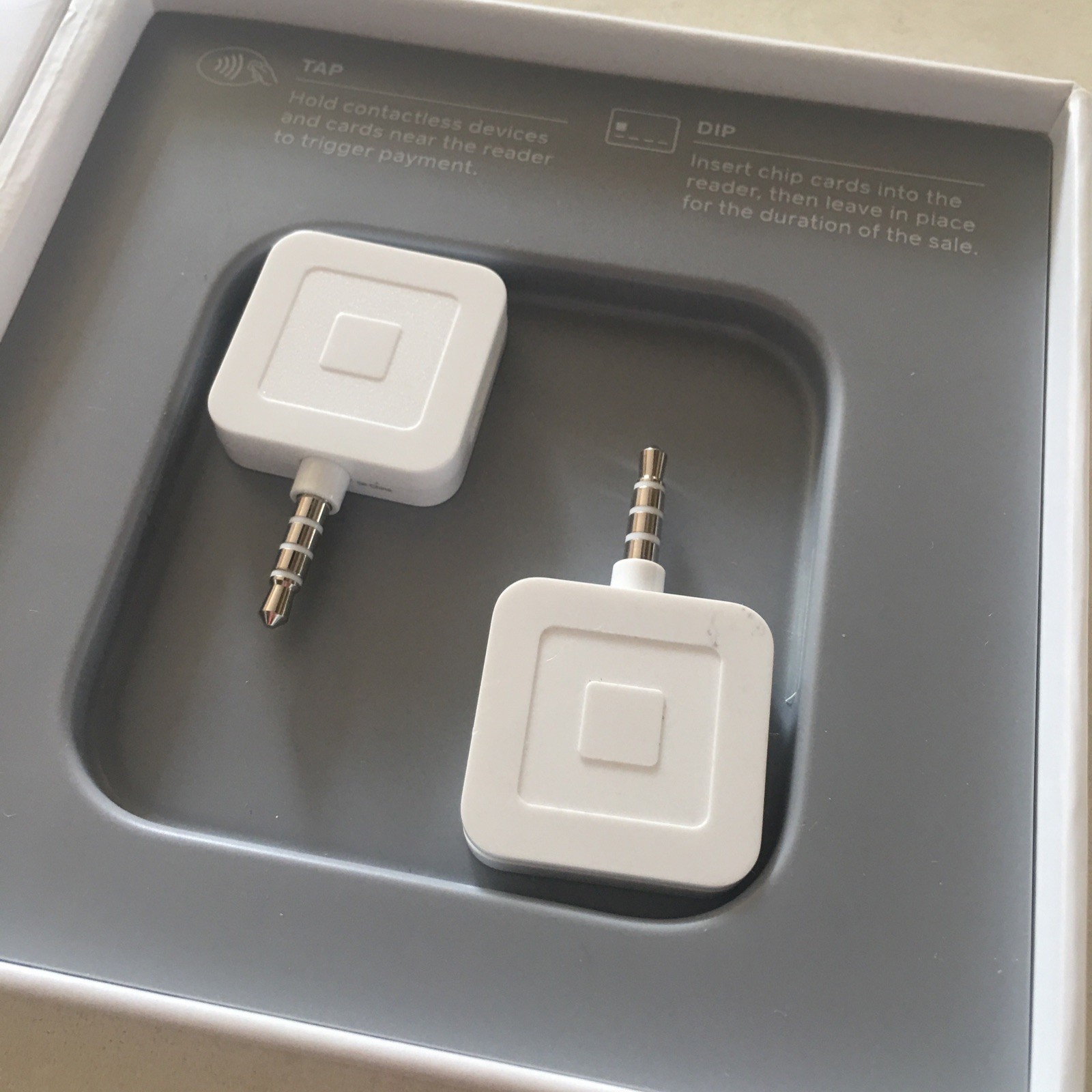 Qty (2) Square Register Credit Card Reader for Apple and Android Mobile Phones!