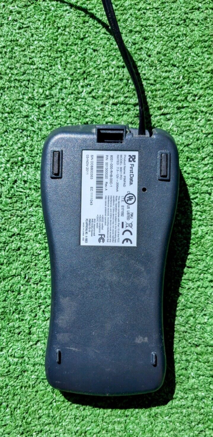 First Data POS FD50 Credit Debit Card Terminal+FD-10 Pin Pad Set NO Power Cord
