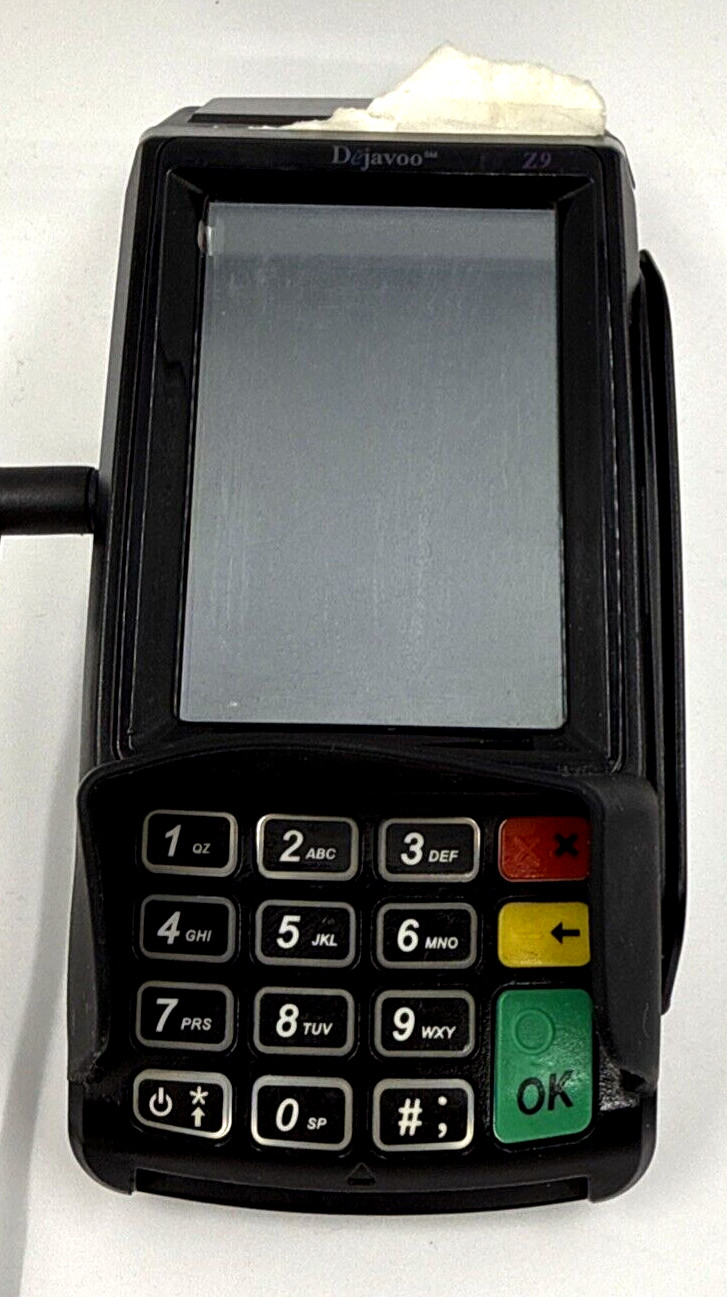Dejavoo Z9 3.5″ VEGA3000 LCD POS Credit Card Terminal w/ No Power Cord/Tested