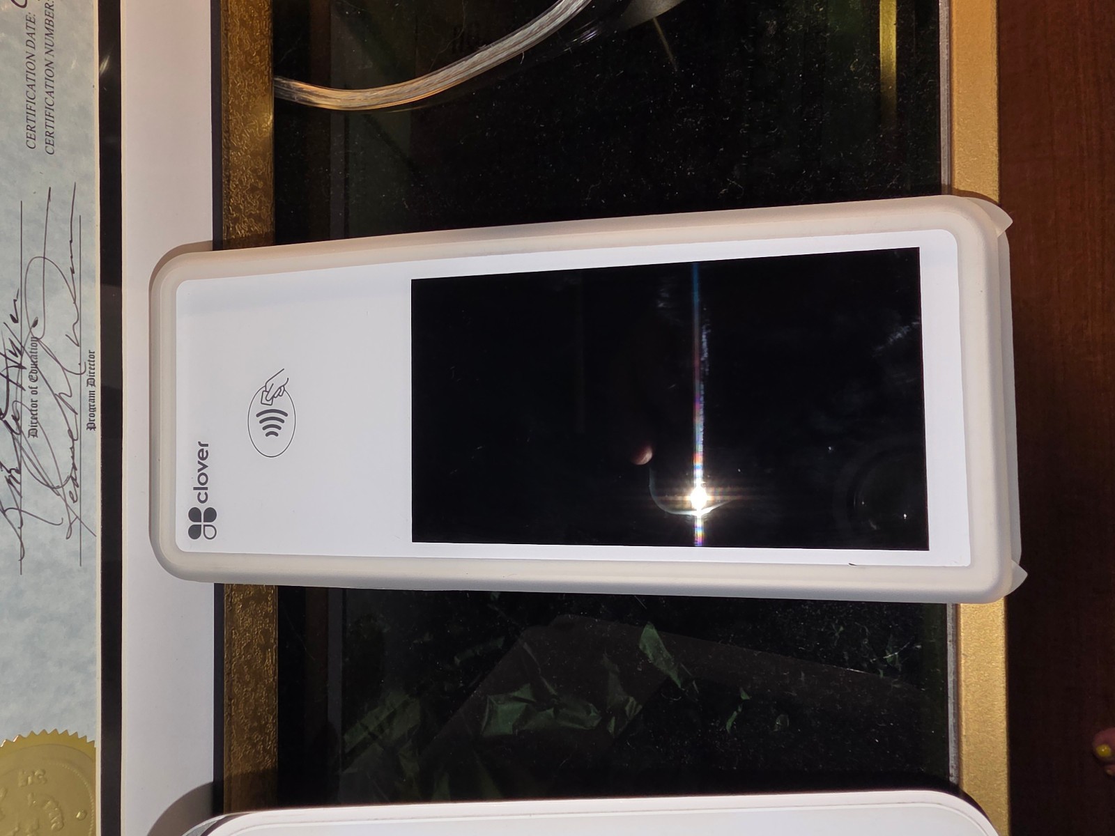 Clover Mini station, Clover Flex handheld processors and Cash drawer