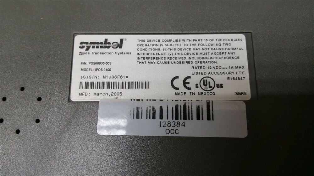 Symbol iPOS 3100 Retail POS Transaction Terminal PARTS/REPAIR
