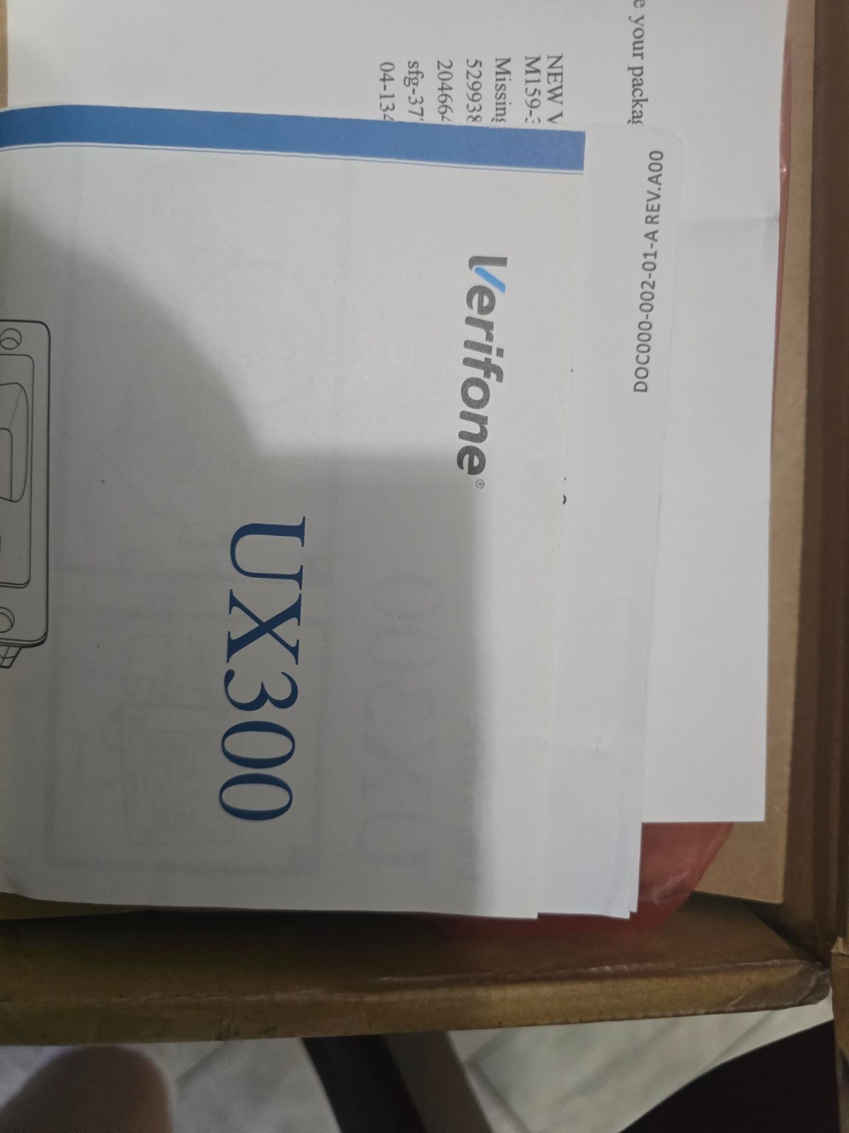 veriphone UX300 Card Reader EMV Card Reader P/N M159-300-000-WWA-B -NOT Gilbarco