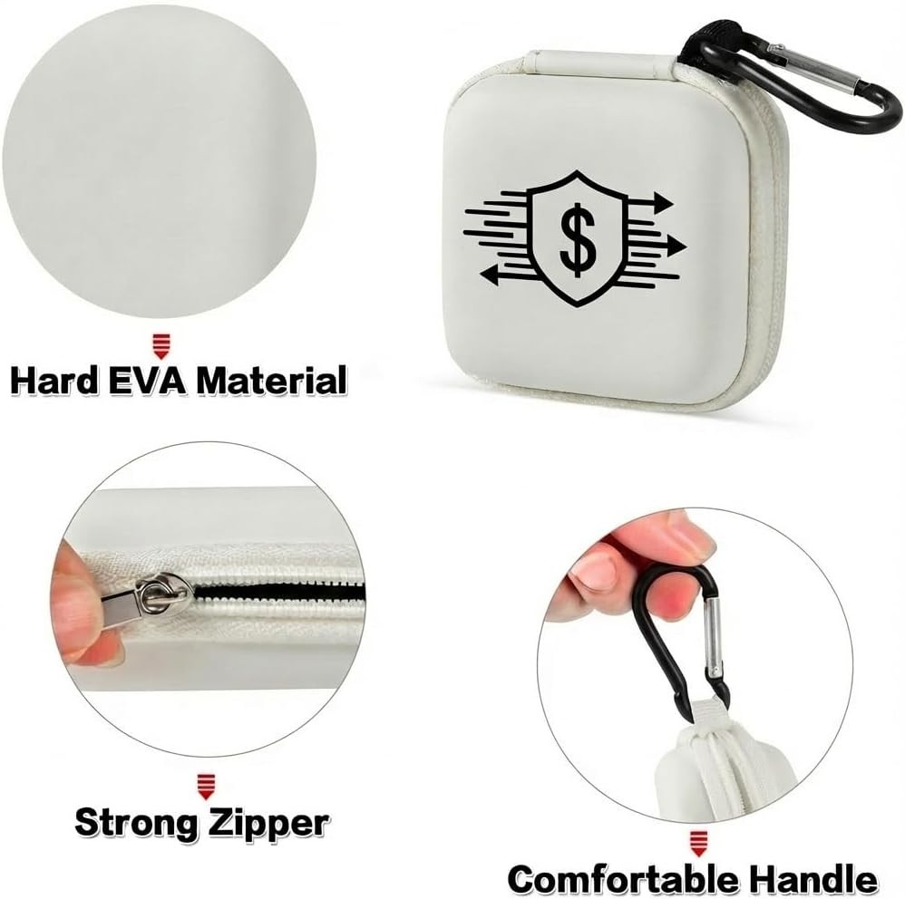 Travel-Ready Off-White Chip Card Reader Case – Perfect for EMV & NFC Payments