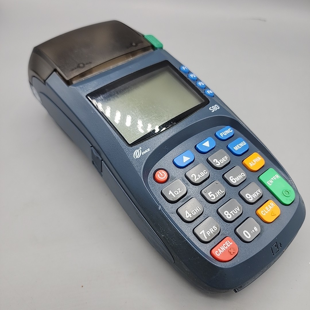 Used Pax S80 Credit Card Terminal No Power Cord Works