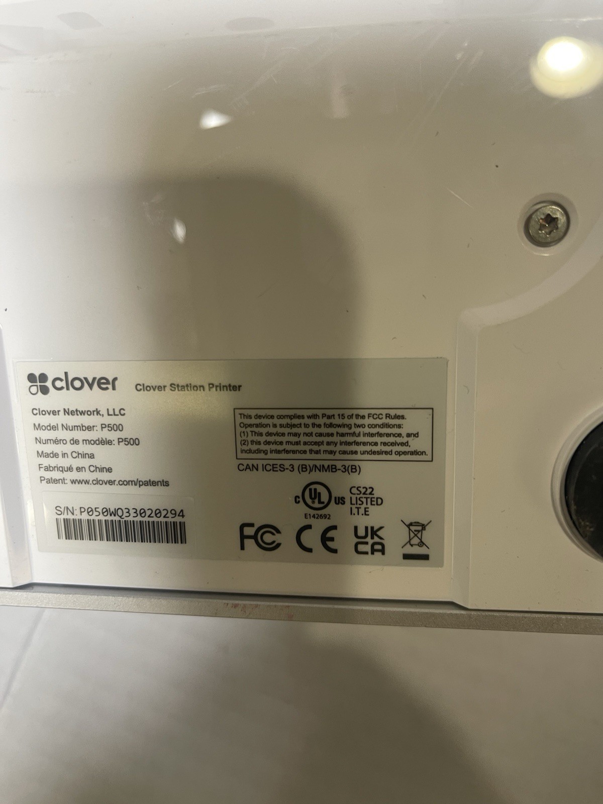 Clover StationDuoTerminal Printer POS System C505 S505 P500 K405 W Cables Read