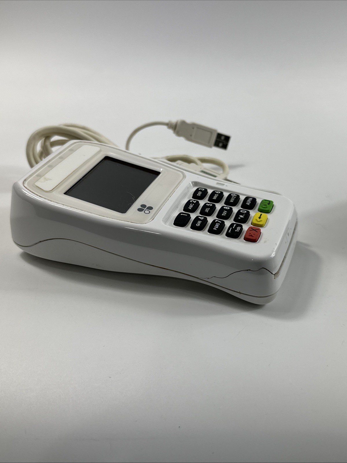 LockedClover XAC xPED-8006L2-3CR White LCD Display POS Syst Credit Card Terminal
