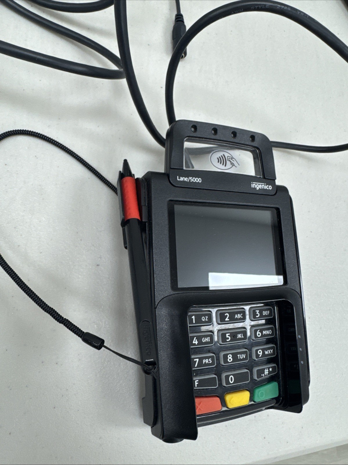 Ingenico Lane 5000 V2 Standard Terminal (PRB303115741) w/ cable and adaptor
