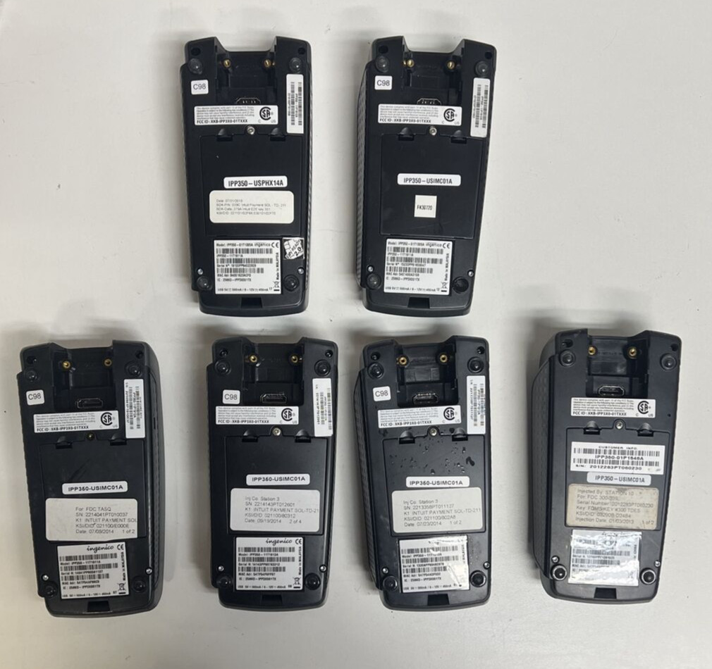 6x Ingenico IPP350 Color Display POS Credit Card Reader Terminal