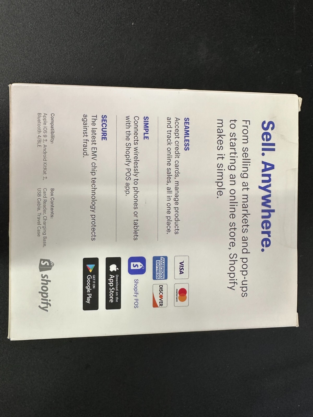 Shopify Chip & Swipe Reader – White (Model S1701)