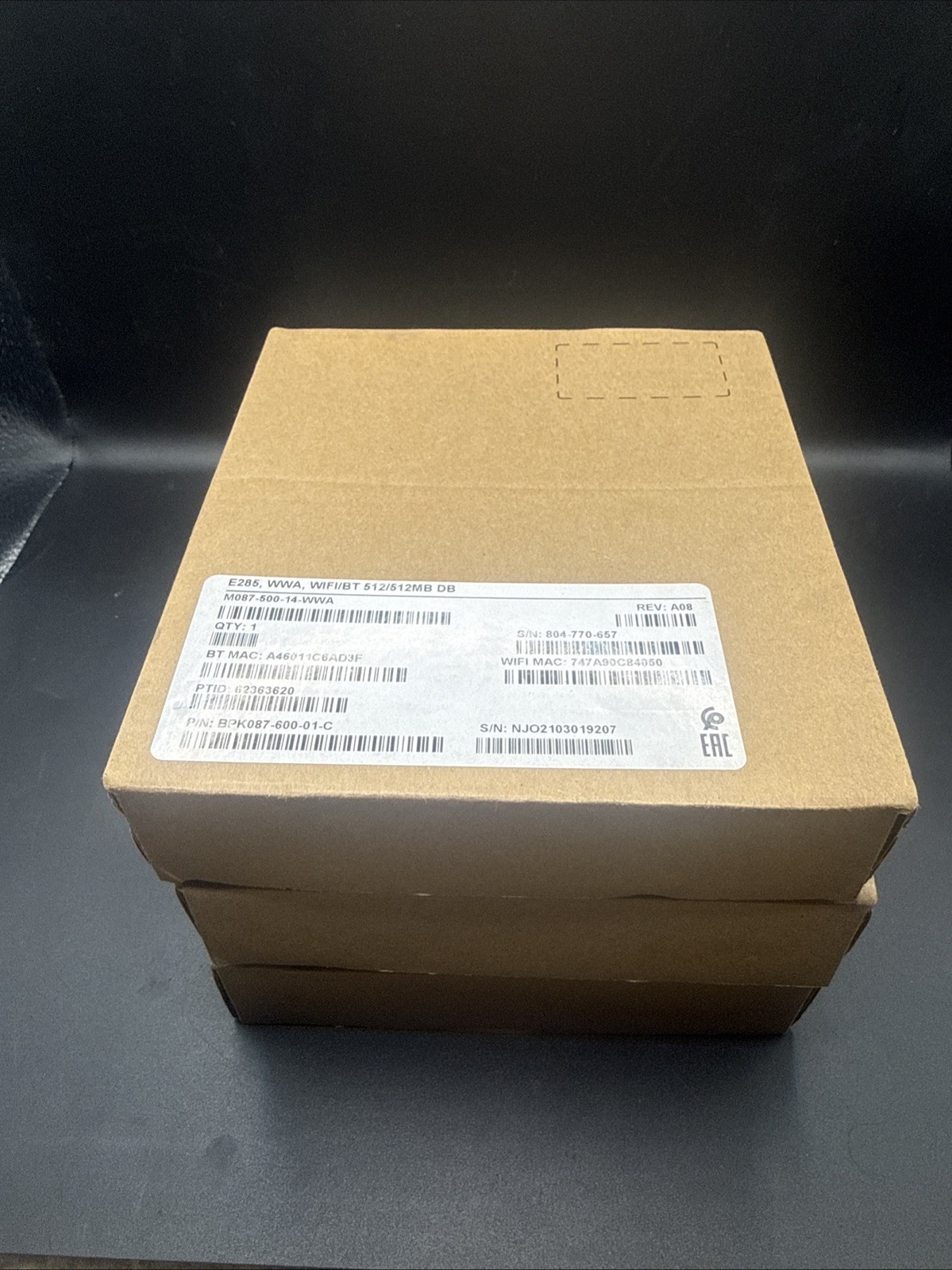 Lot Of 3 Verifone E285 M087-500-14-WWA Mobile Payment Device Wi-Fi/BT 512MB