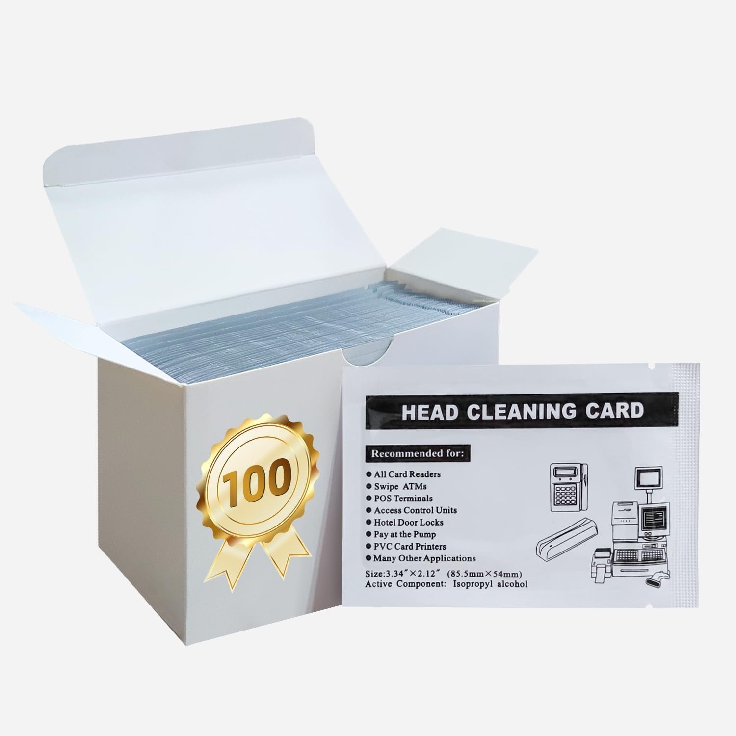 Individually Sealed CR80 Cleaning Cards – Dual Side for Card Reader Excellence