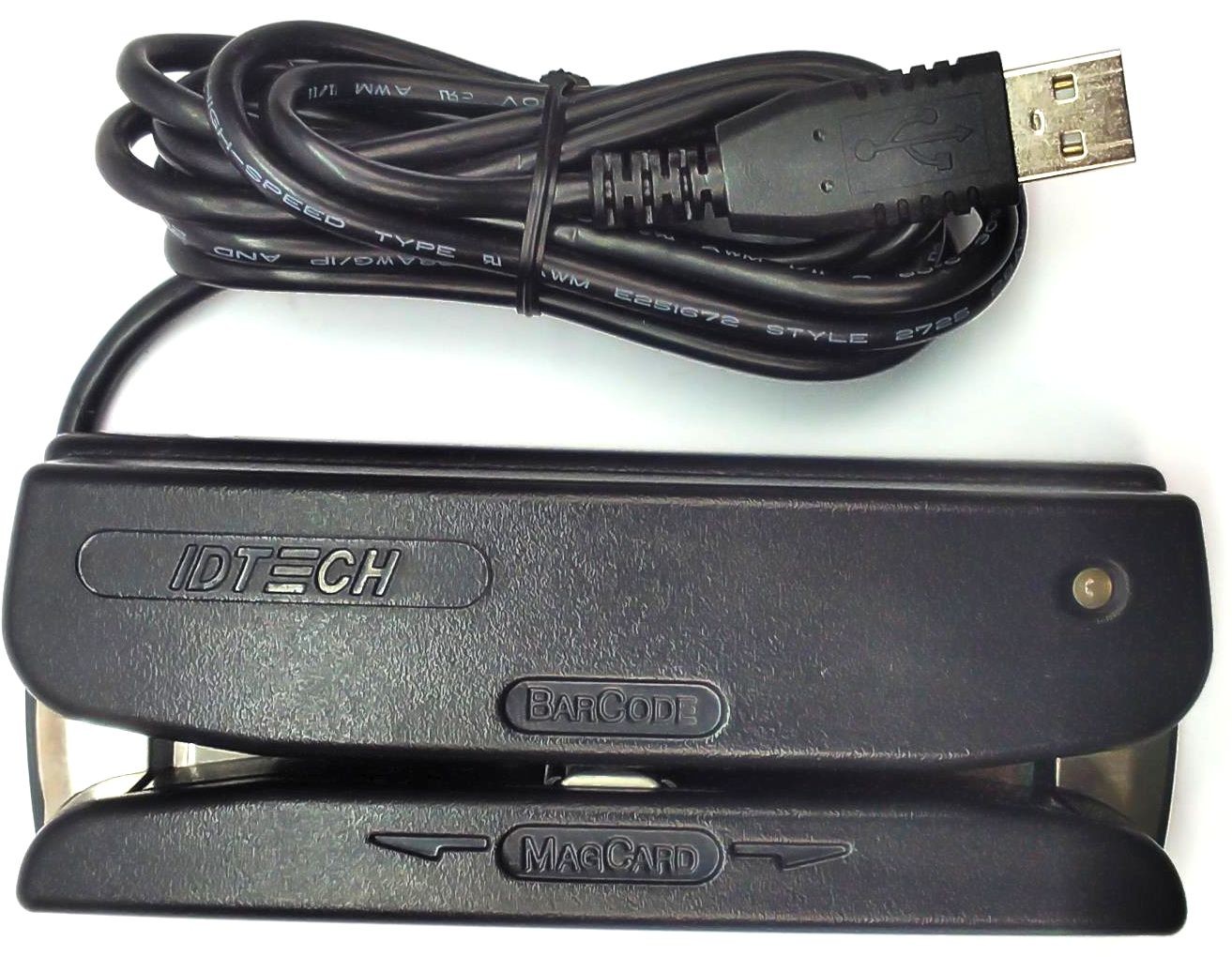 ID Tech WCR3227-633UC Omni Barcode Magnetic Stripe Credit Card Reader 3-Track