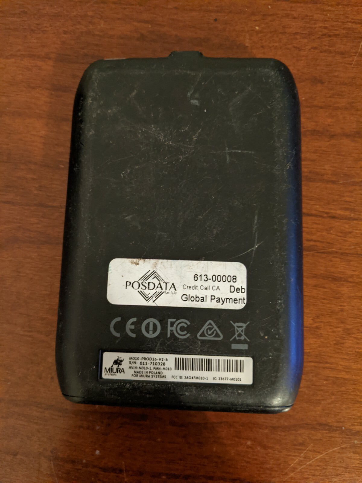 Miura Shopify M010-PROD16-V2-6 Bluetooth Card Reader( NCR LOGO)