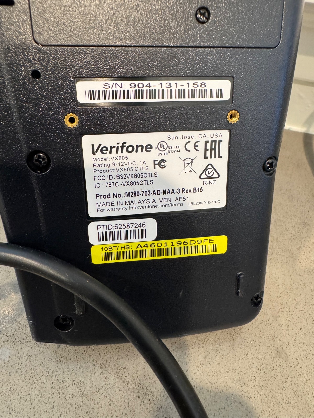 2 VeriFone VX805 Card Readers
