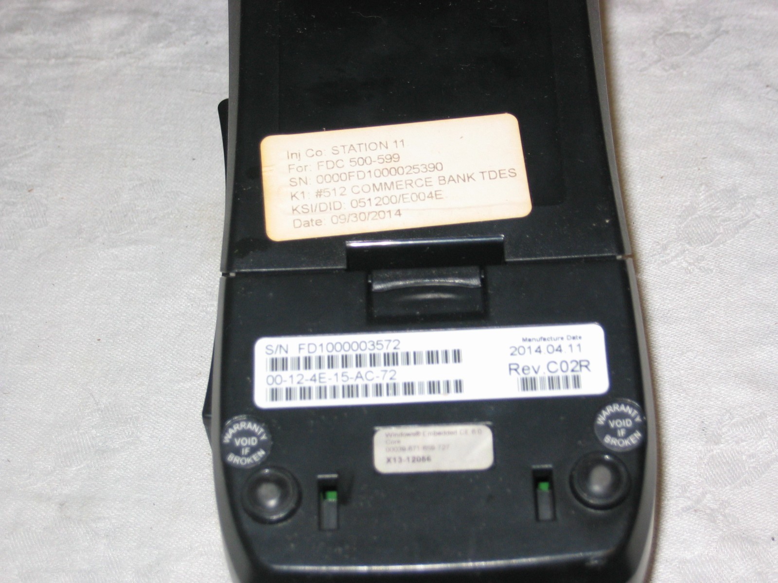 First Data FD130 EMV Credit Card Terminal Location T