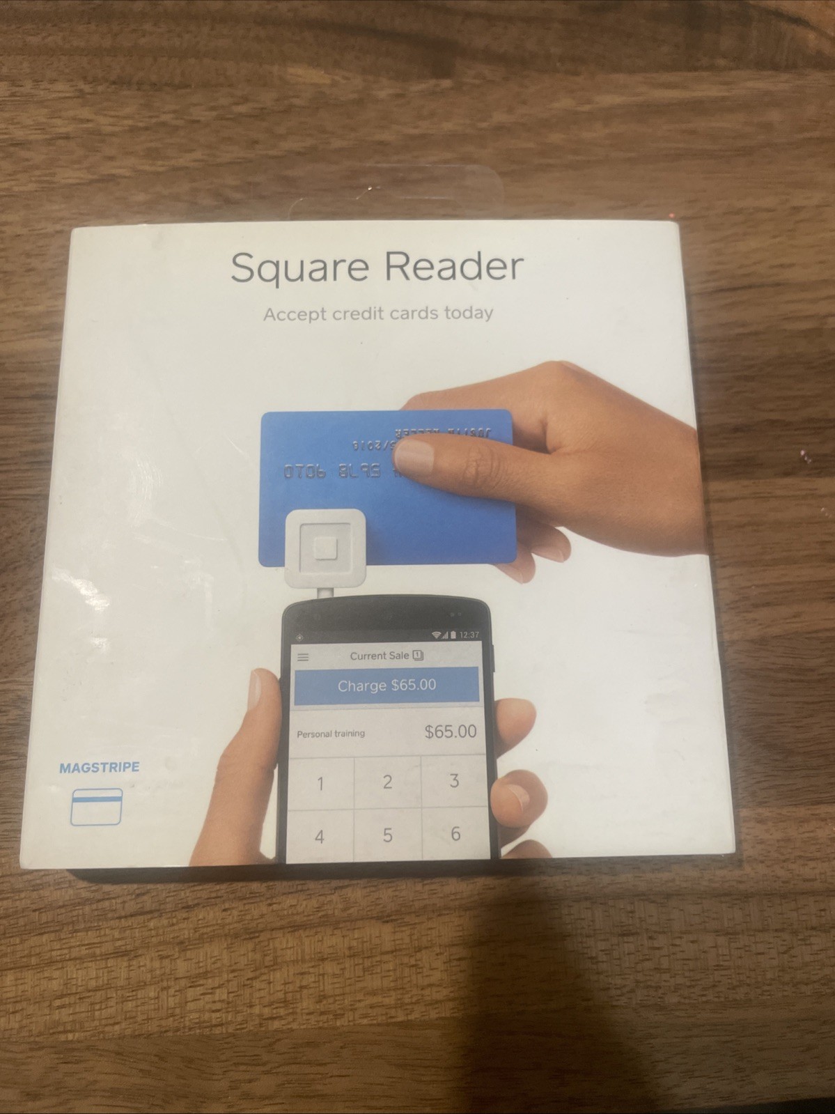 Square A-PKG-0206-01 Credit Debit Card Reader – White for Apple iPhone + Android