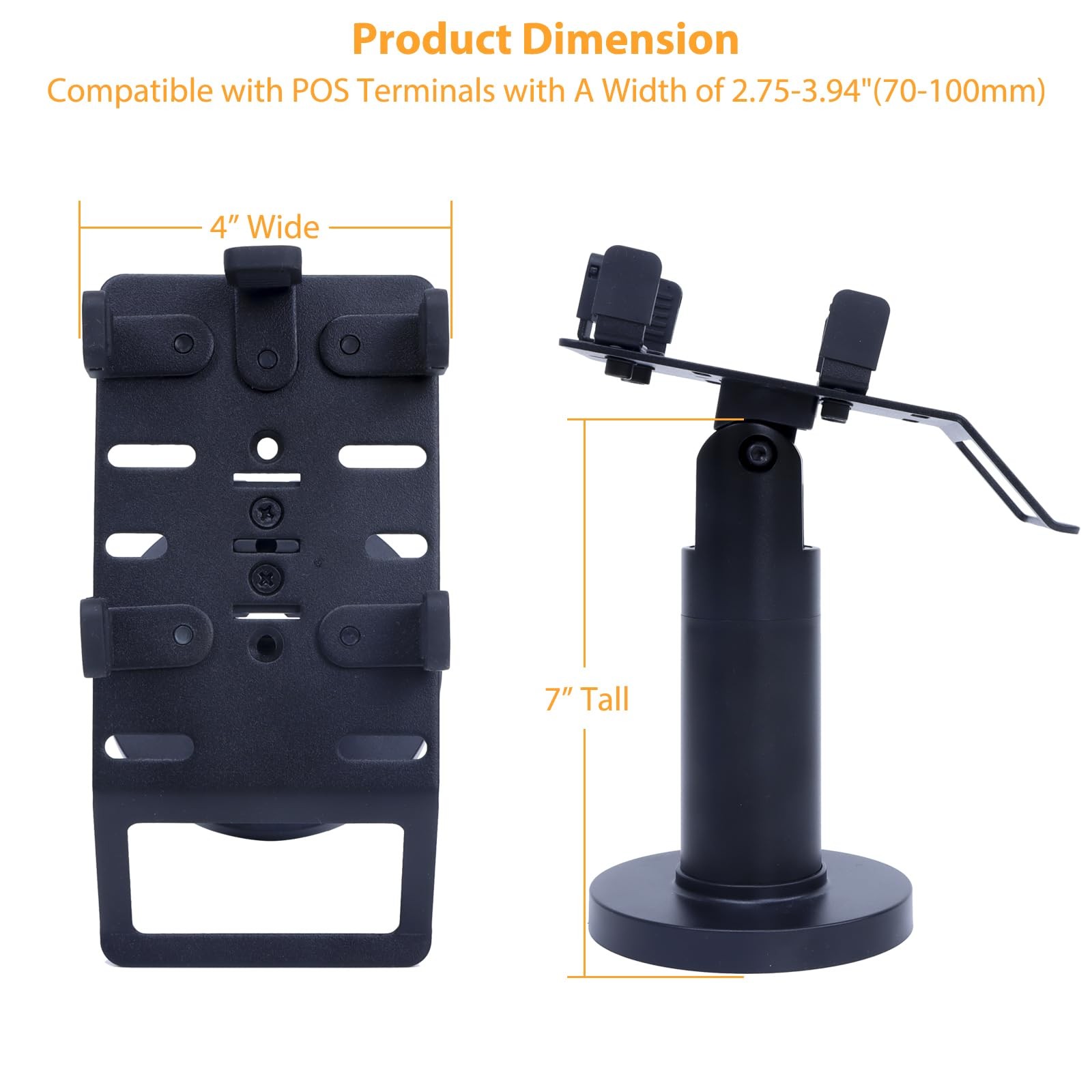 Universal Credit Card Terminal Stand for Square Terminal, 7″ Tall Swivel and …