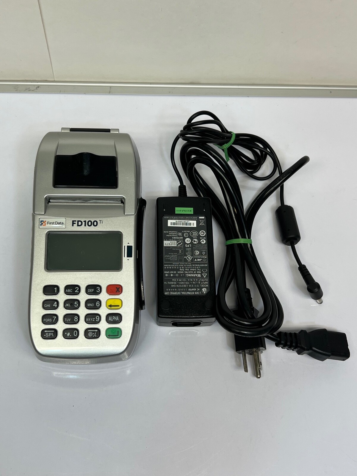 First Data FD100ti Silver Credit Card Terminal – Power cord
