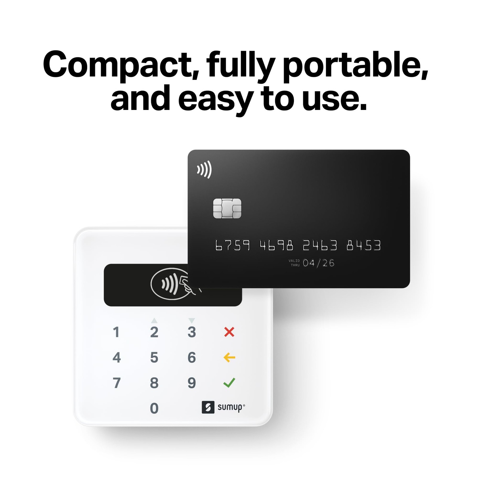 SumUp Plus Card Reader, Bluetooth – NFC RFID Credit Card Reader for Smartphone