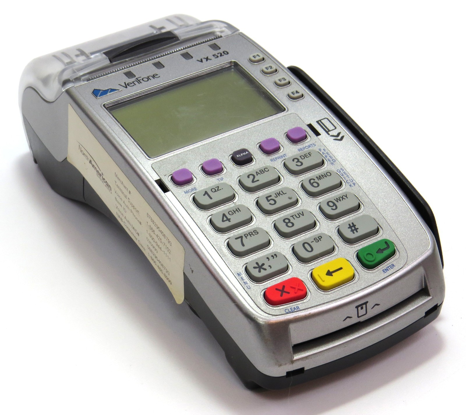 Verifone VX520 POS Credit Card Machine, LCD Screen, UNTESTED for Parts/Repair