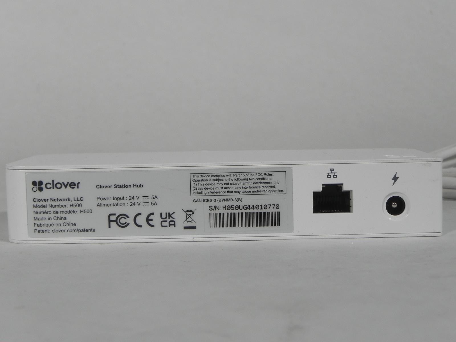 Clover Station Hub H500 Dock for Clover C500 POS Systems + Charger