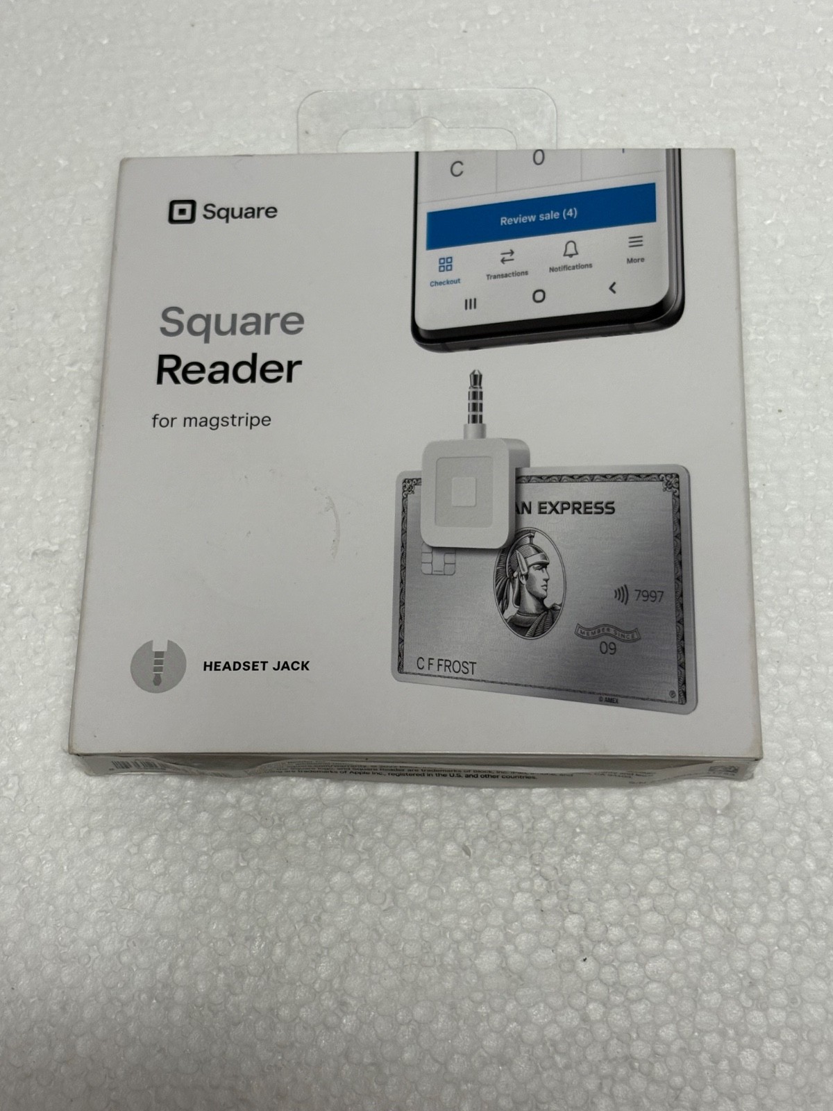 Square A-PKG-0206-01 Credit Debit Card Reader – White for Apple iPhone and…