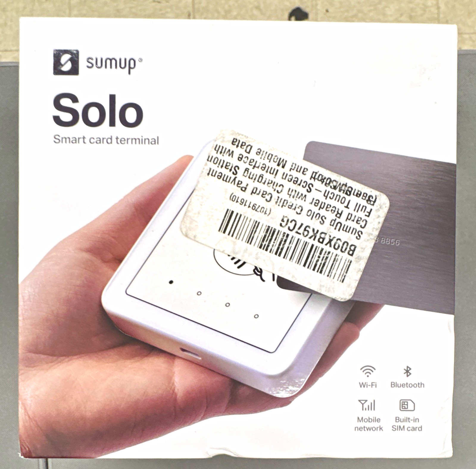 SumUp Solo Smart Credit Card Terminal Reader w/ Charging Cradle Wi-Fi Bluetooth