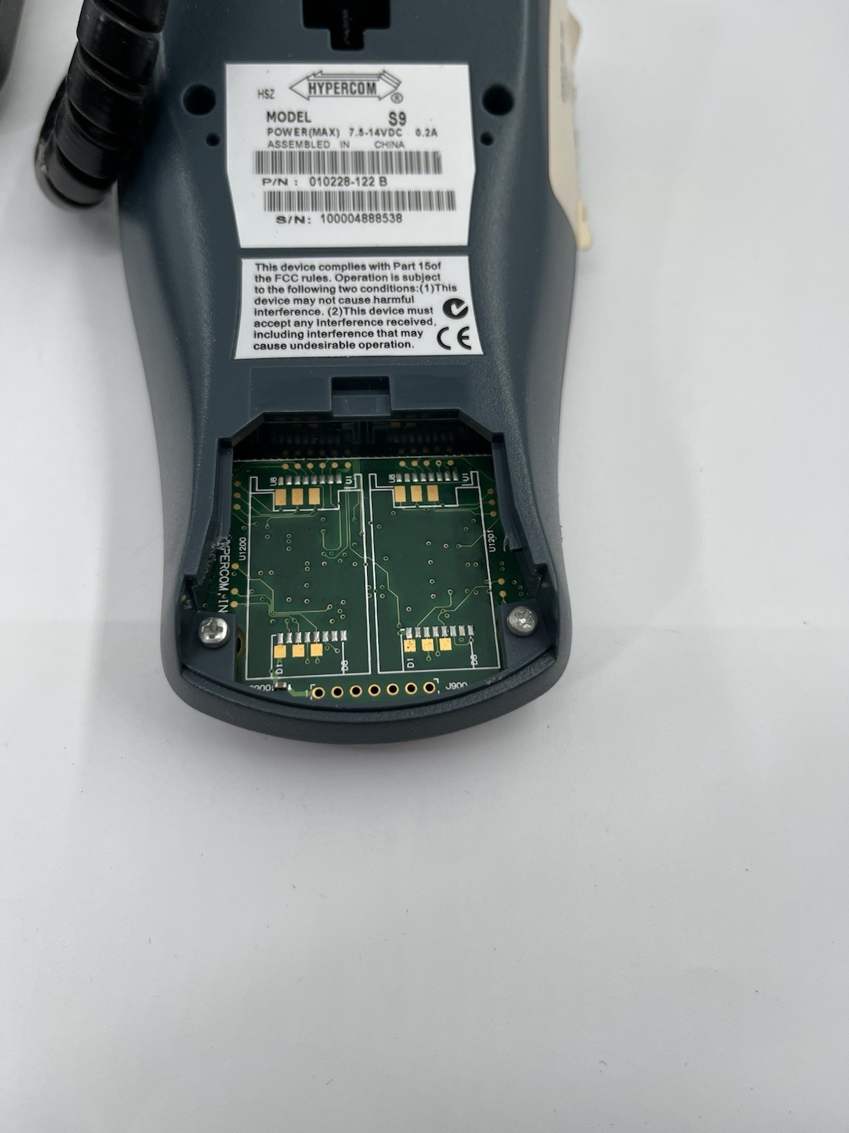 HYPERCOM T7PLUS POS CREDIT CARD MACHINE TERMINAL/S9 PIN PAD NO POWER UNIT UNTEST