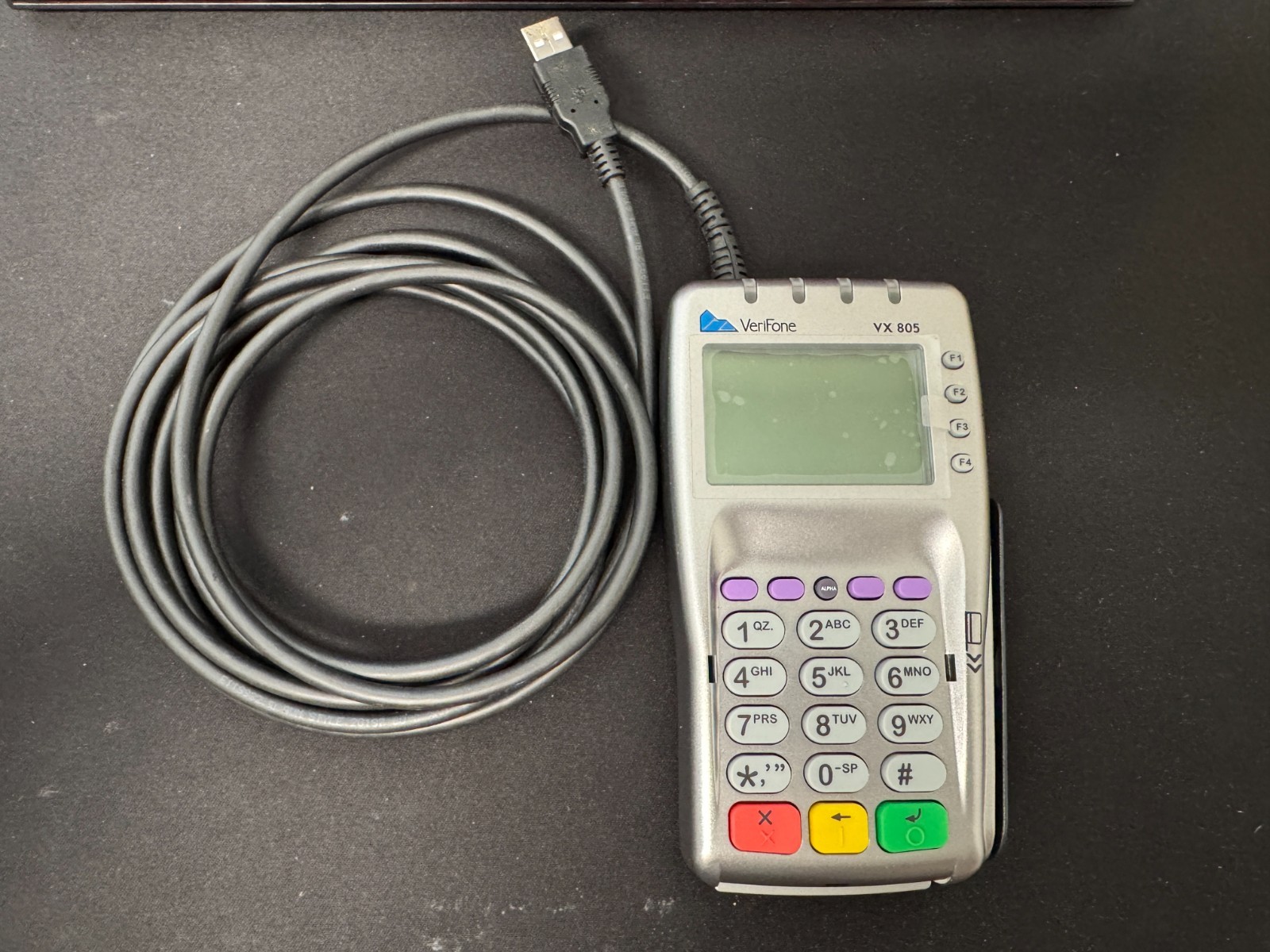 VeriFone VX805 Card/Chip Reader M280-703-AB-WWA-3 W/ Power Cord