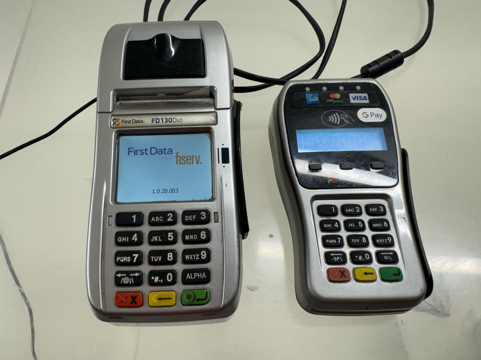 First Data FD130 Duo and FD-35 PIN Pad Credit Debit Card POS Terminal FD130Duo