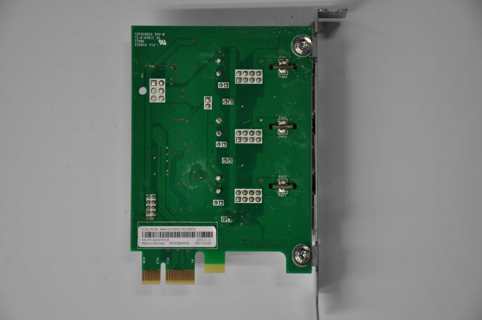 TOSHIBA – RPQ 3 Port Powered USB Card 12V / POS Expansion used 3AC00705100
