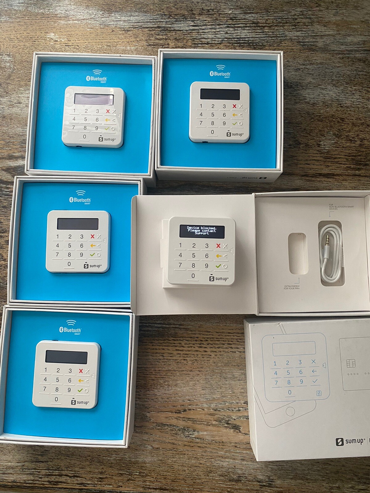 Lot Of 5 SumUp PIN+ Plus Card Reader BLOCKED / BROKEN FOR PARTS *READ