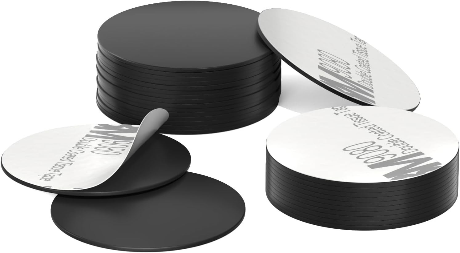 Waterproof 10 pcs Black NFC Tags with Adhesive, Compatible with TagMo Devices