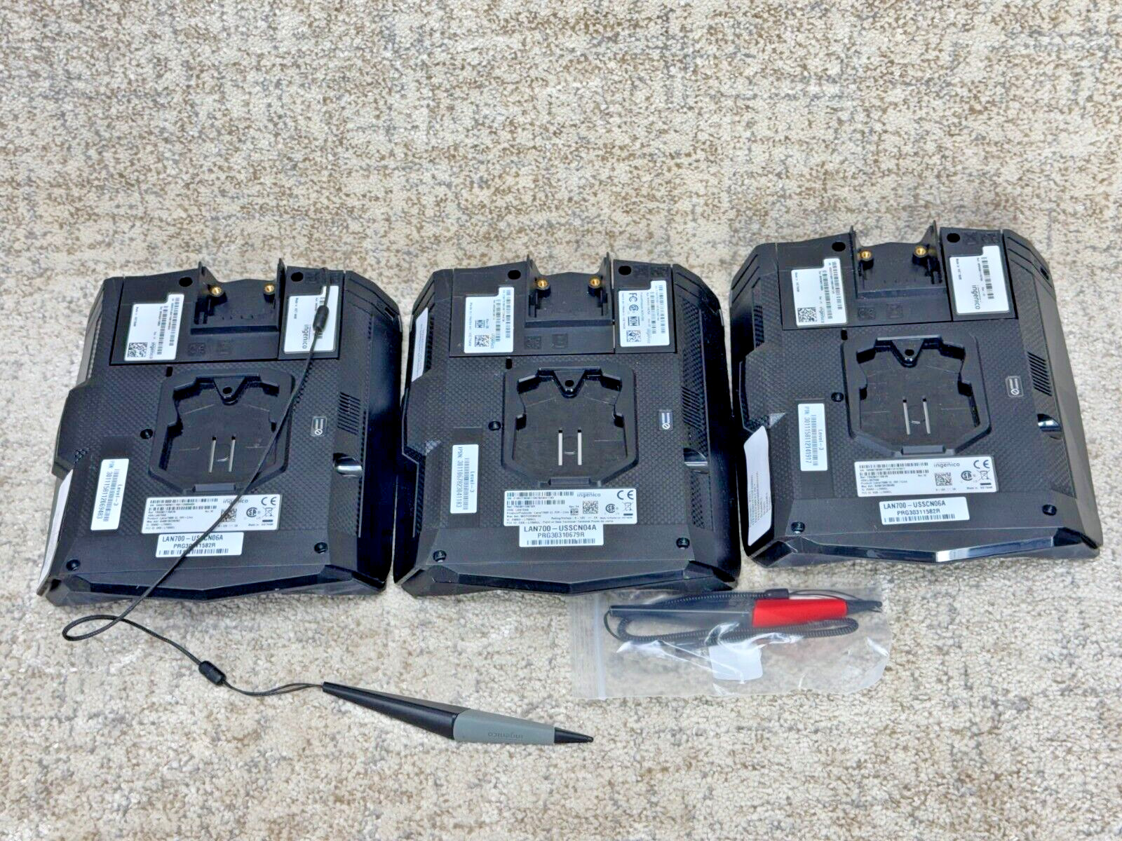 Lot 3 – INGENICO LANE/7000 LAN700/USBRD01A Untested / For parts / Repair – Read