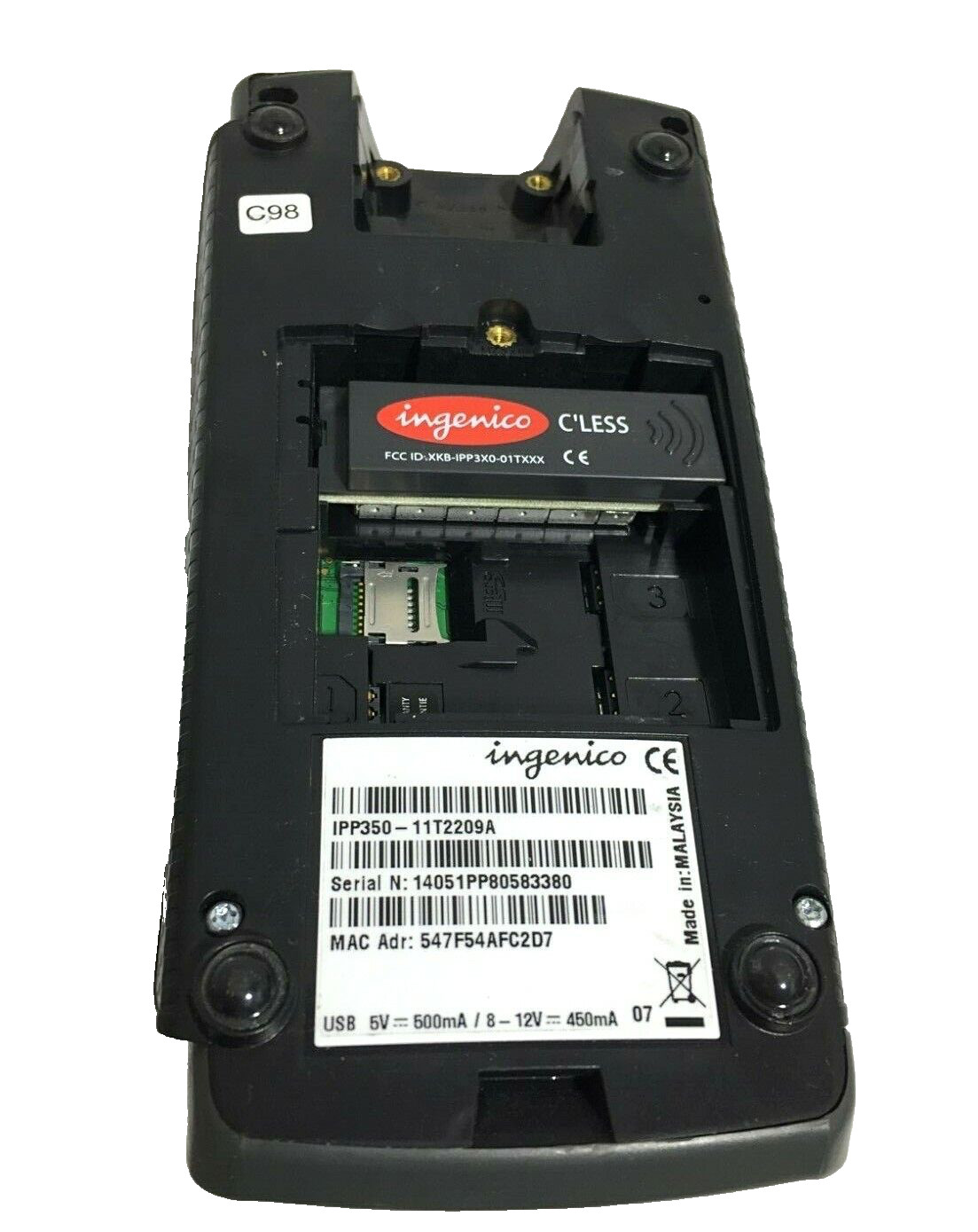 Ingenico IPP350 Point of Sale Payment Terminal Pin Pad/Debit/Credit Card Reader