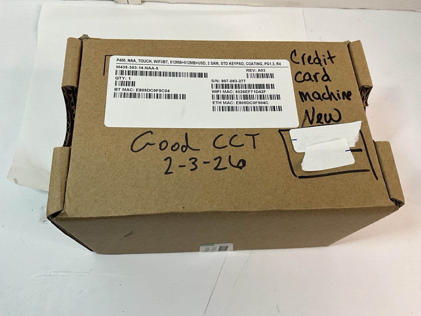 P400 PLUS Verifone NAA Touch WiFi M435-303-14-NAA-5 WiFi BT