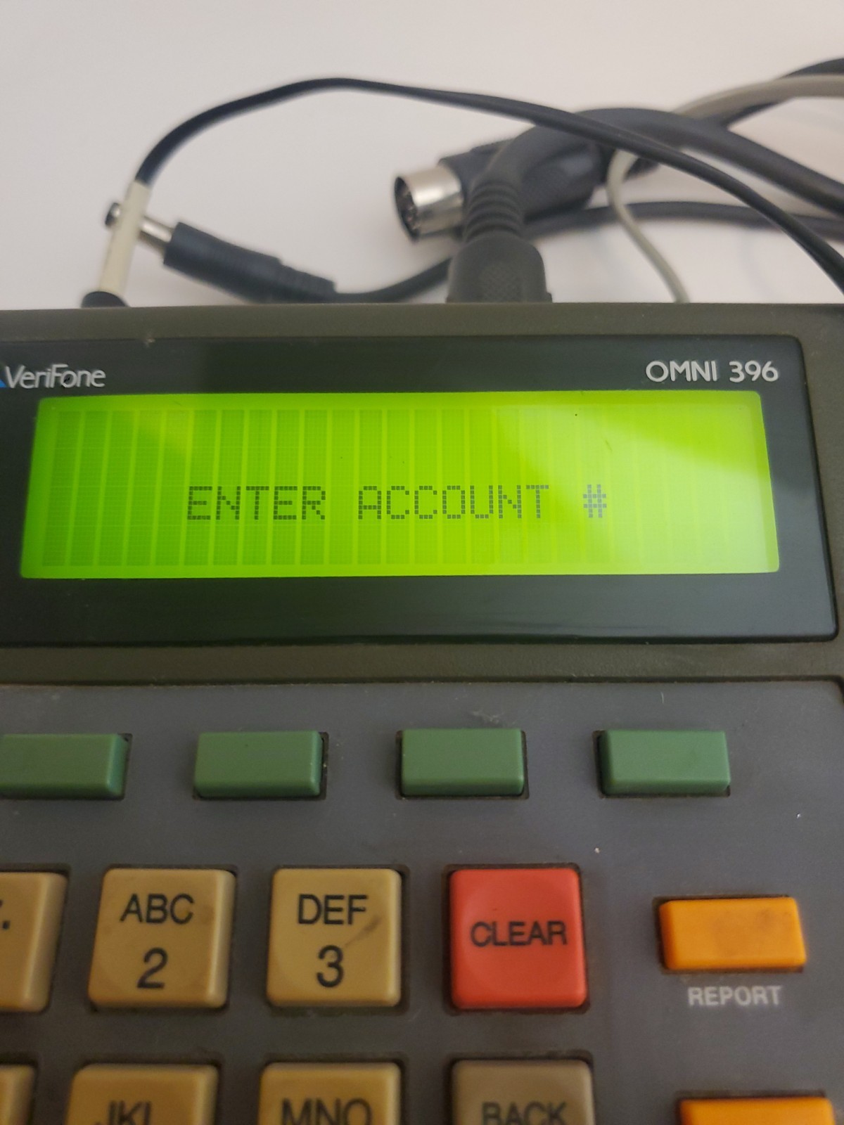 Vintage VeriFone Omni 396 Credit Card Terminal GE Card Services Retro Hacking