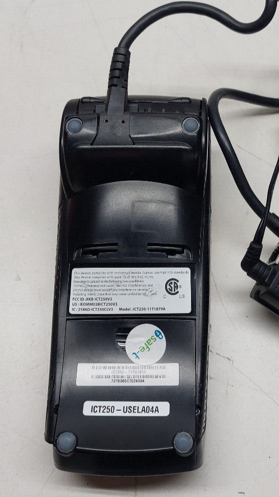 Ingenico ICT250 Card Terminal Reader Printer with Power Adapter and LAN Cable