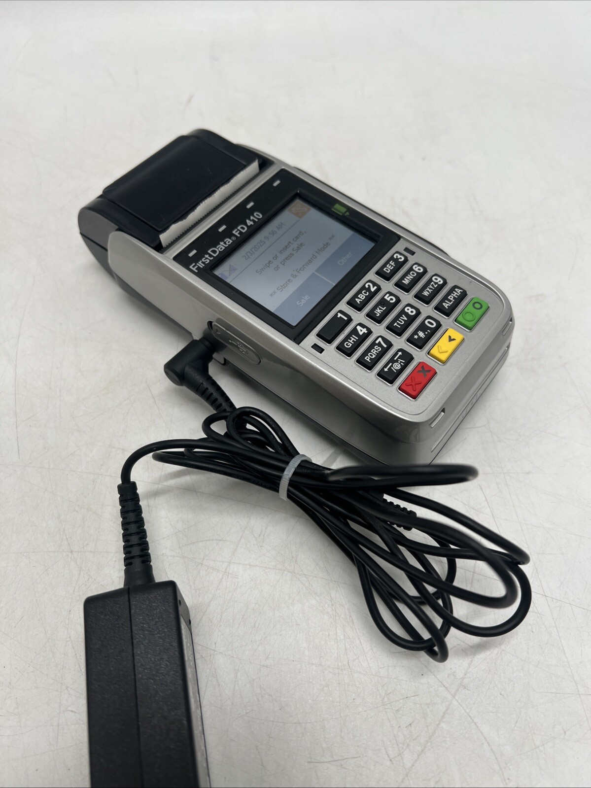 FIRST DATA FD 410 CREDIT CARD MACHINE WIRELESS SMART CHIP DEBIT READER TERMINAL