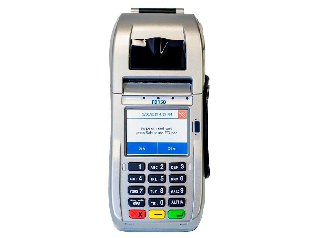 First Data FD 150 EMV NFC UNLOCKED Dial/IP Credit Card Machine