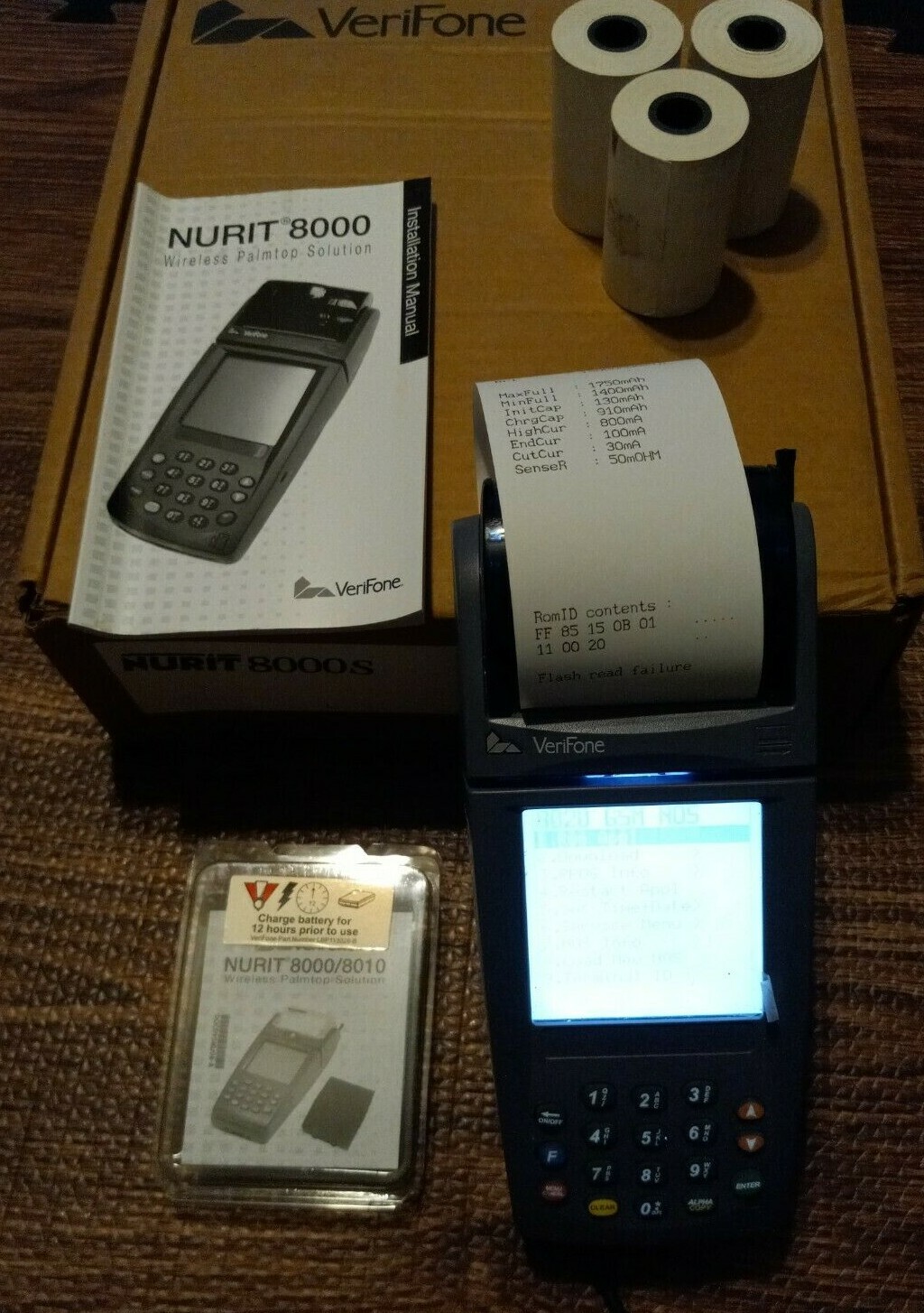 Verifone Nurit 8000s Wireless Palm Credit Card Terminal