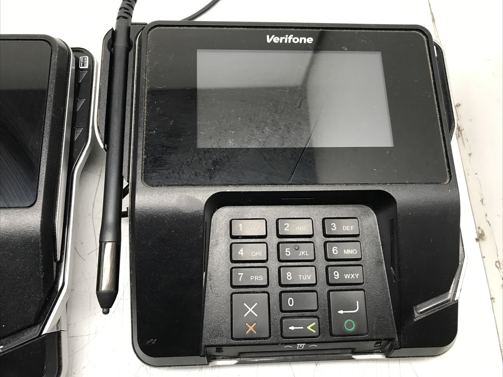 Lot of 3 UNTESTED Verifone MX915 credit card terminals w/ one MX900-02 module