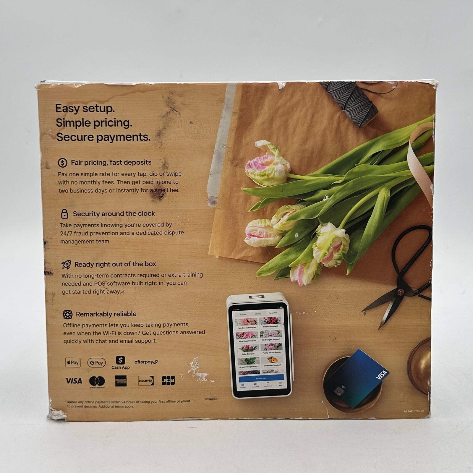 New Square Terminal All-In-One Wireless Credit Card/POS Device SPD2-01