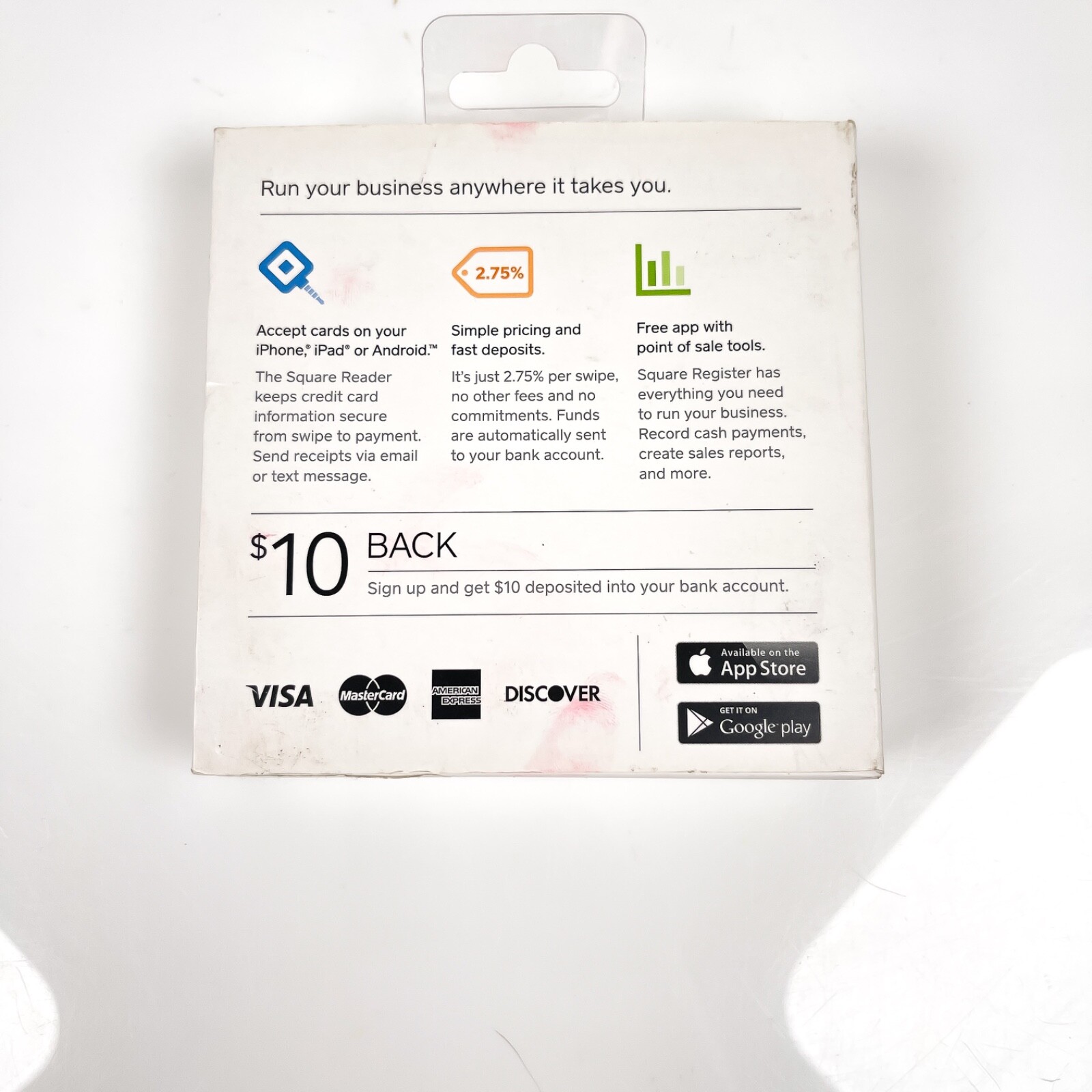 Square Reader Credit Card Reader for iPhone, iPad and Android