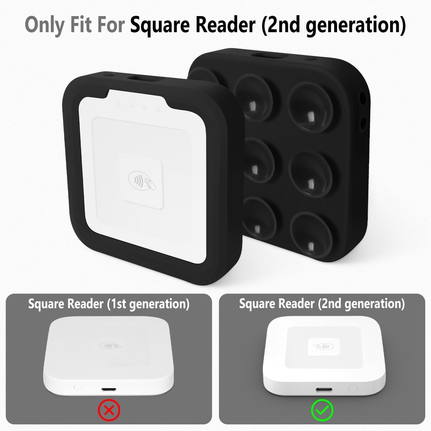 Protective Soft Silicone Case for Square Reader with Strap – All-Round Safety