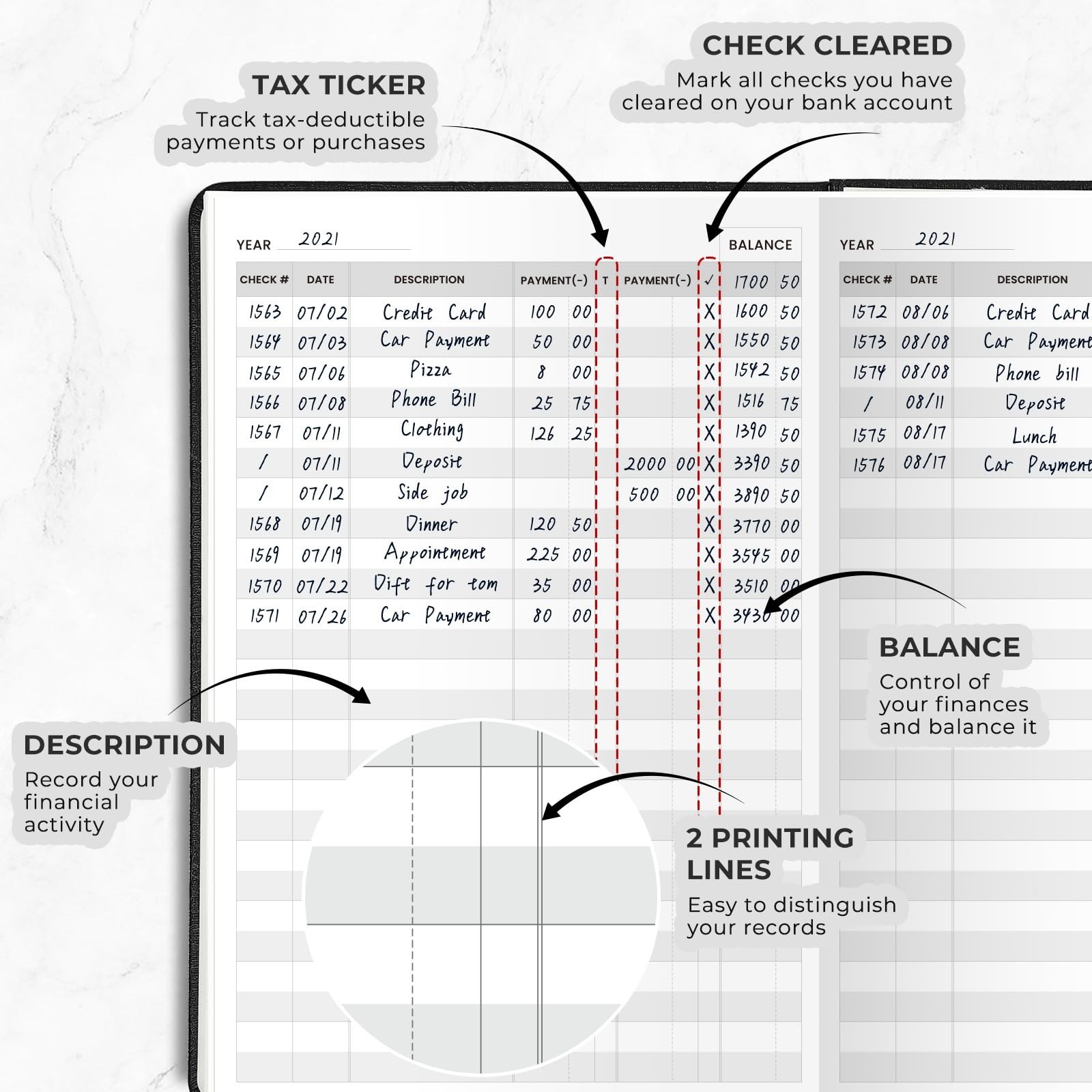 Check Registers for Personal Checkbook,Checkbook Register for Personal or Bus…