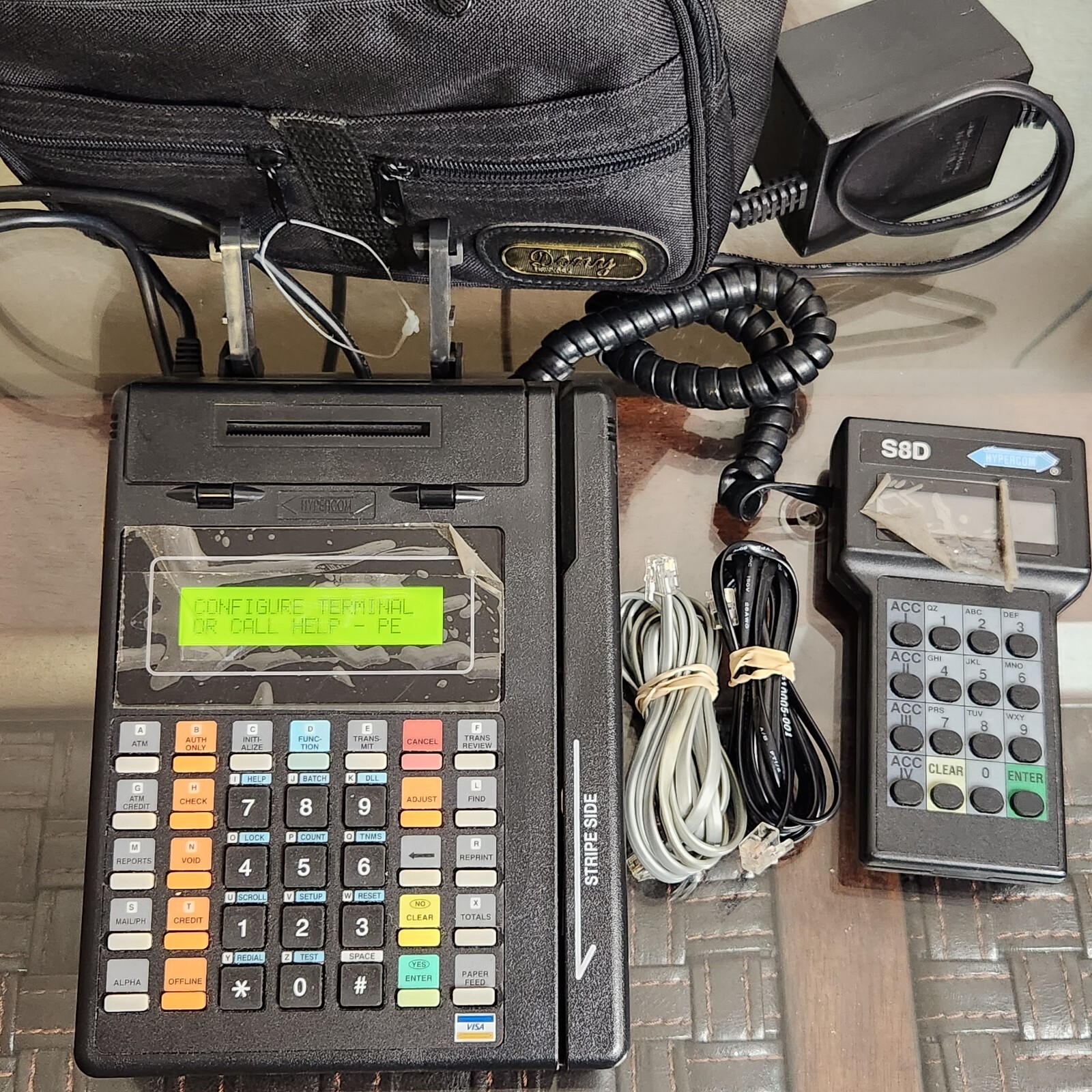 Hypercom TSYS T7PT VMS VISA EBT T7P Credit Card reader /w Accessories