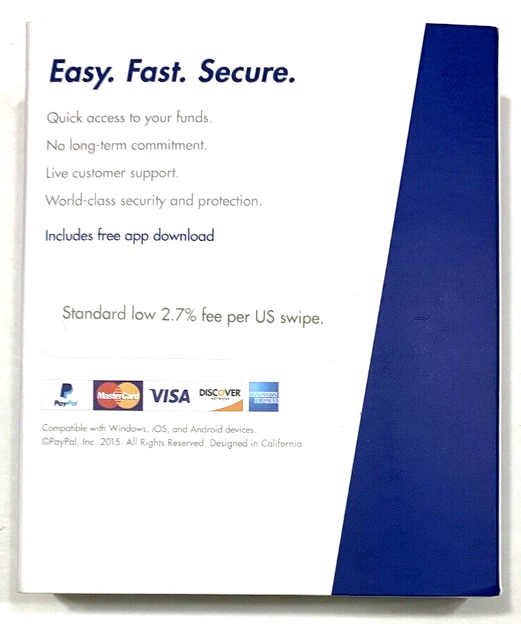PayPal Mobile Card Reader Compatible With iOS IPhone and Windows Android Devices